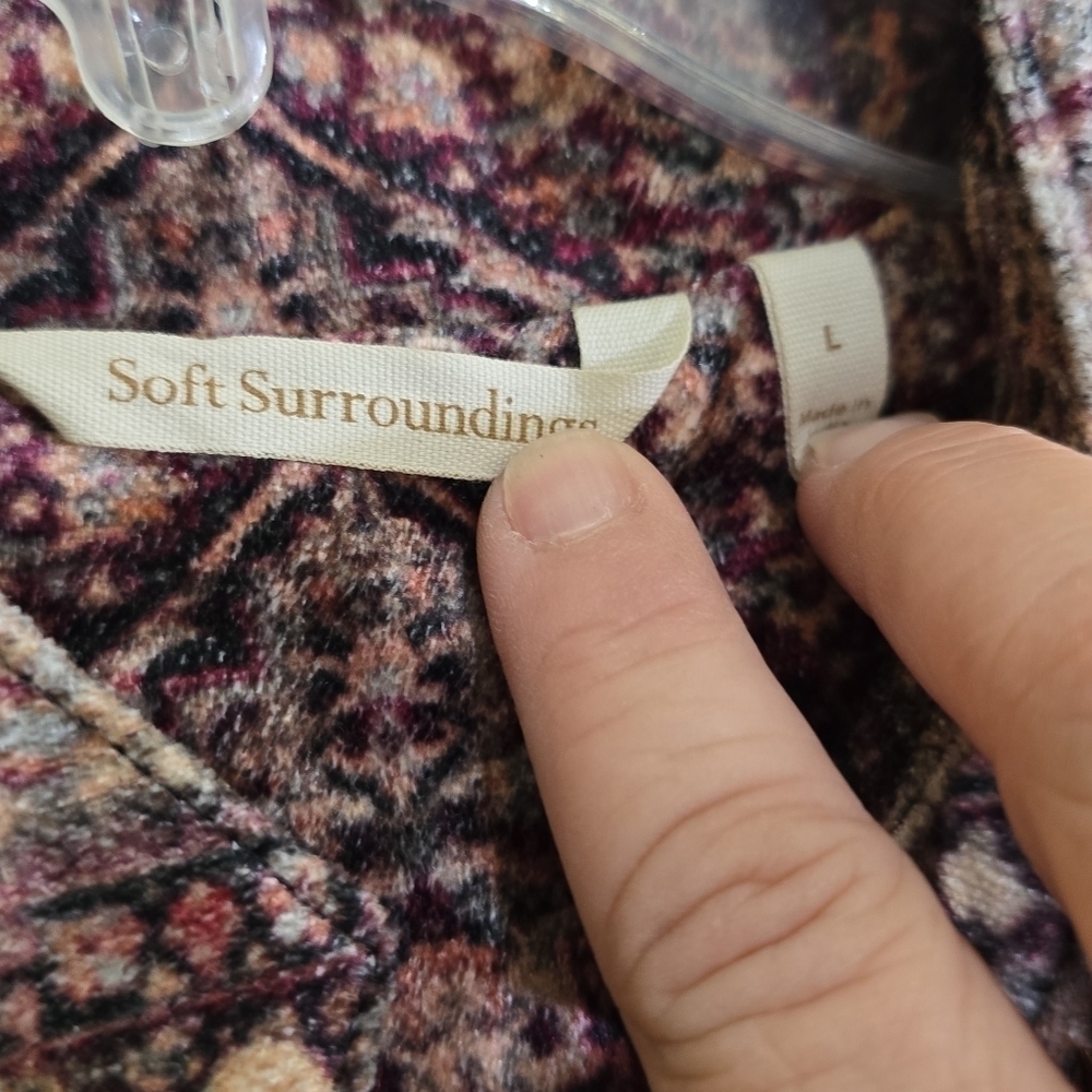 Soft Surroundings  Icon Velvet Bolero Urbina Umber Coat Jacket Large - Picture 9 of 10